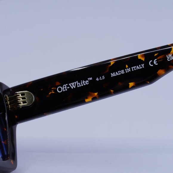 Off-White OERI145 OREGON 6045 Sunglasses Havana Square Frame, Blue Lenses - Picture 7 of 10